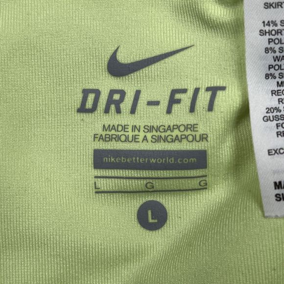 Nike Pink Yellow Running Skirt with Built-in Shorts 453694-617 Women’s Size: L - Picture 15 of 16